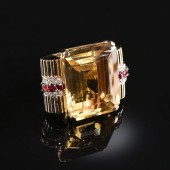 A LARGE ART MODERNE HONEY YELL