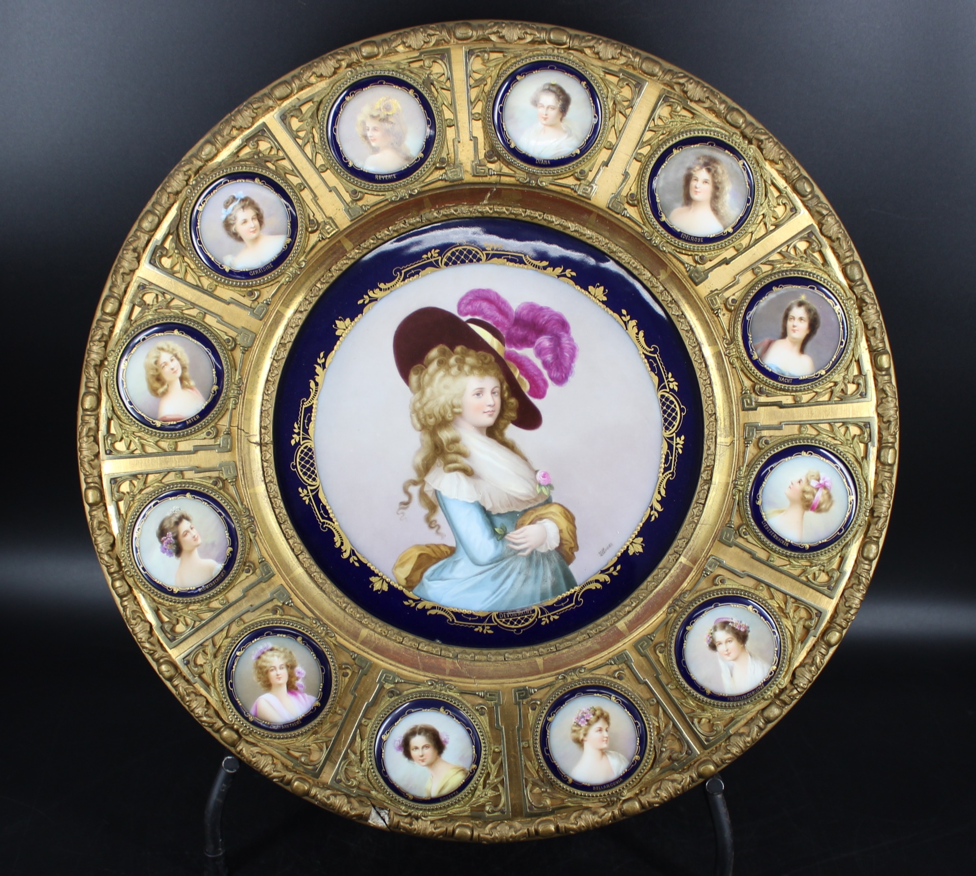A LARGE AUSTRIAN PORCELAIN PLAQUE