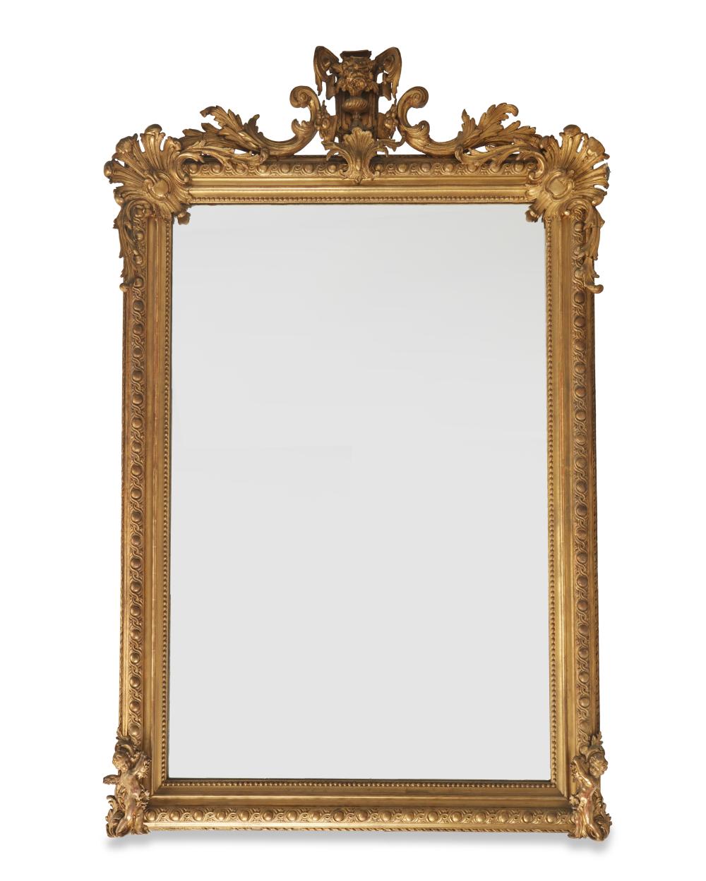 A LARGE BAROQUE-STYLE CARVED AND
