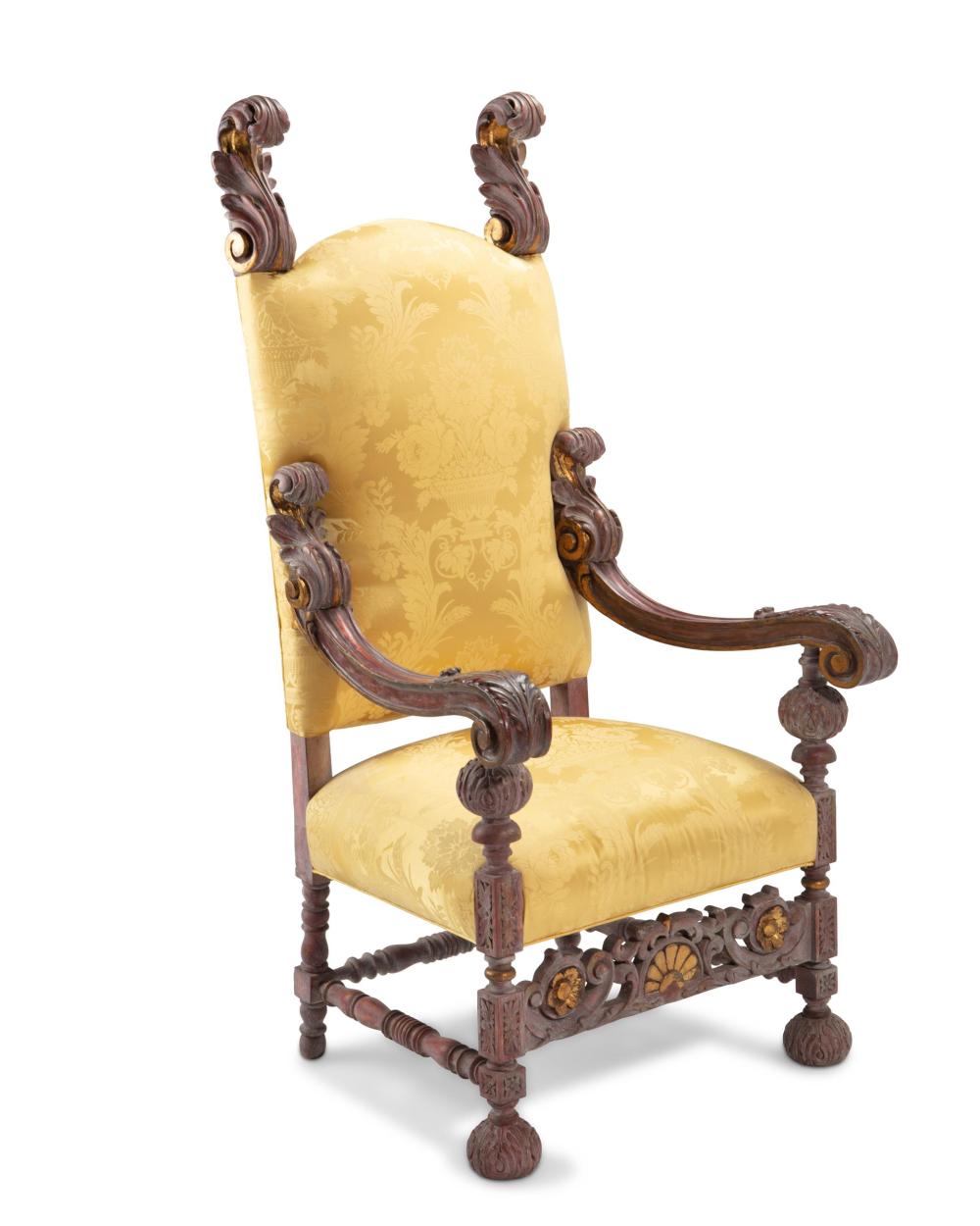A LARGE BAROQUE-STYLE CARVED WOOD