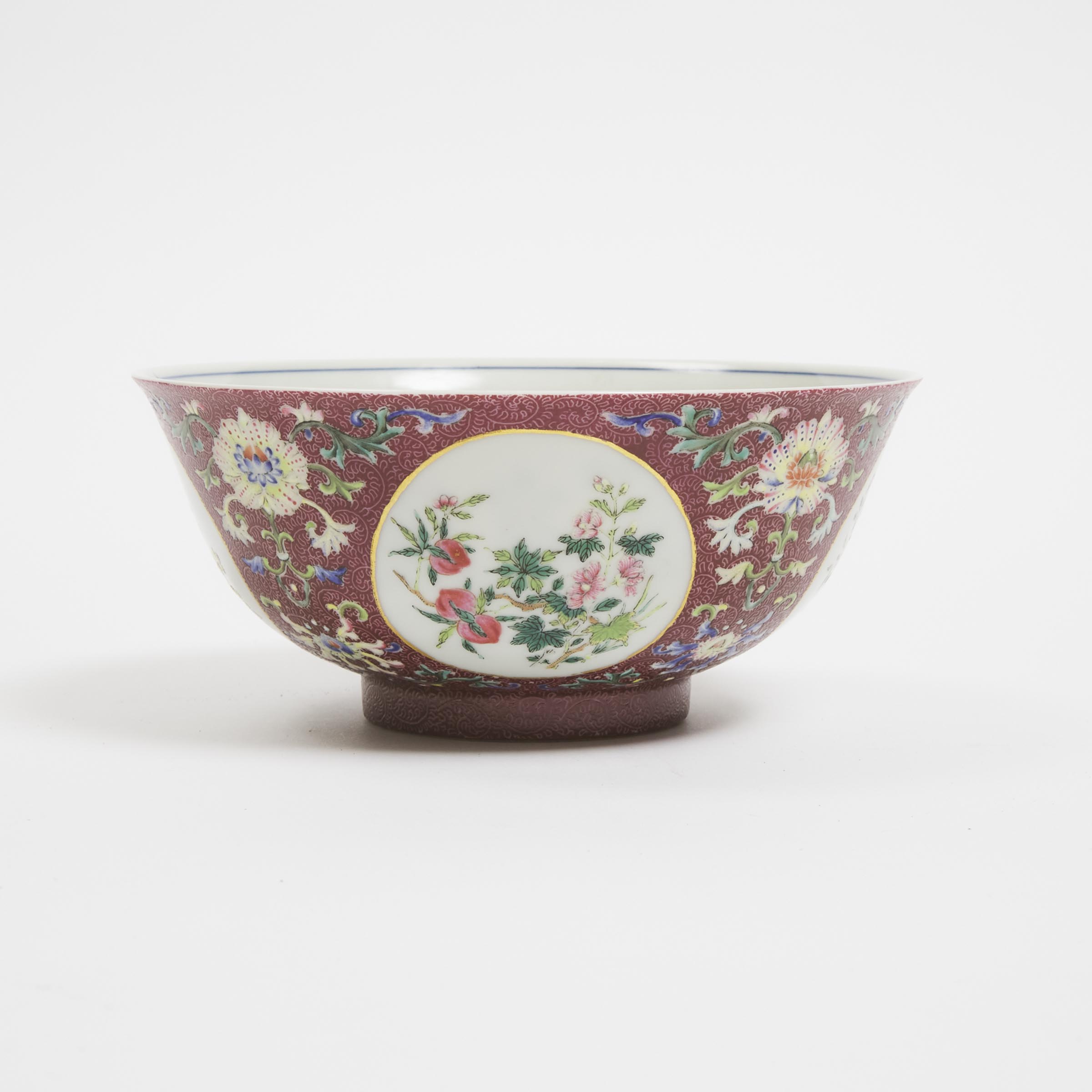 A Large Blue and White and Ruby