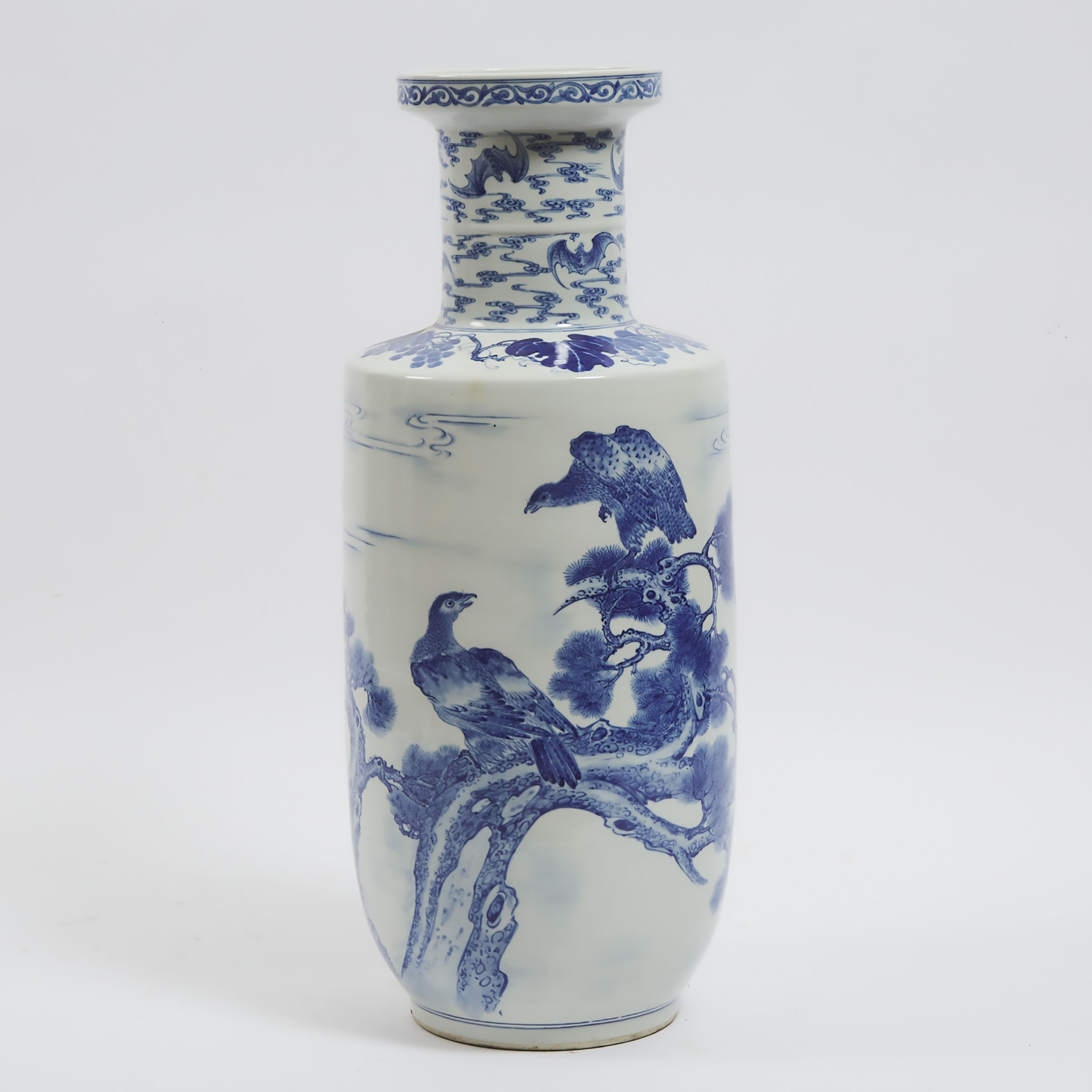 A Large Blue and White 'Birds and