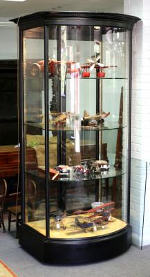 A large bowfronted glazed display