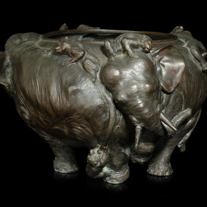 A Large Bronze 'Elephant'