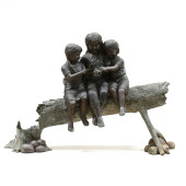A LARGE BRONZE GARDEN STATUE O