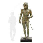 A LARGE BRONZE REPLICA STATUE