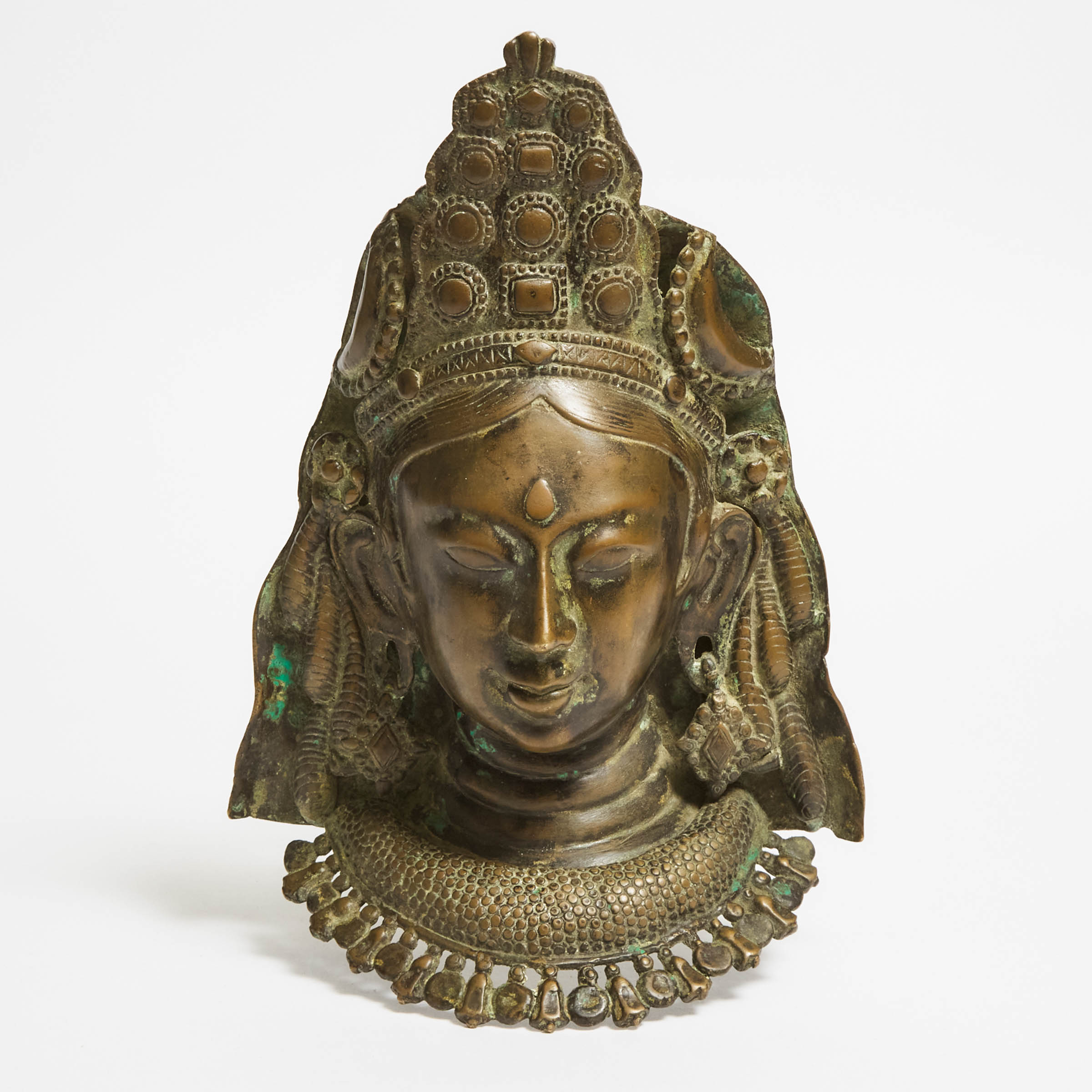 A Large Bronze Shiva Linga