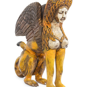A Large Carved and Polychrome