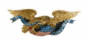A LARGE CARVED, GILDED, AND PA