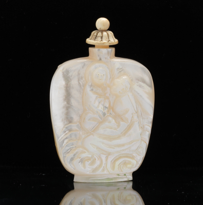 A Large Carved Mother of Pearl