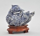 A Large Carved Sodalite Figure