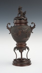 A Large Cast Metal Chinese Cen