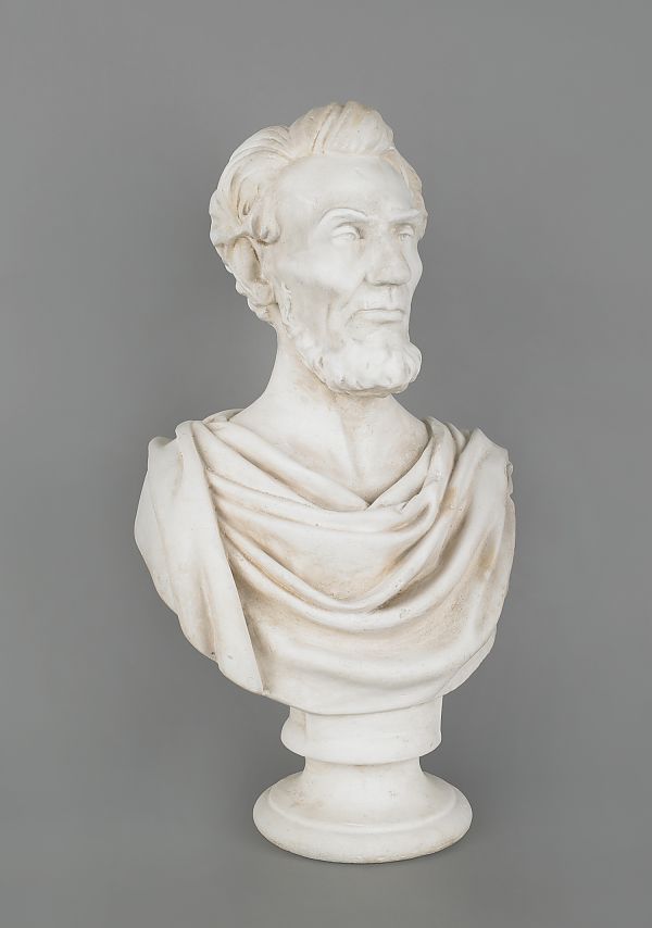 A large chalkware bust of Abraham