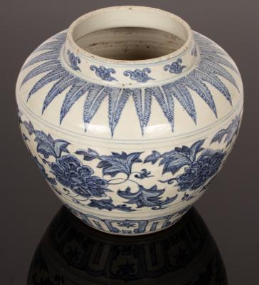 A large Chinese blue and white