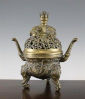 A large Chinese bronze censer