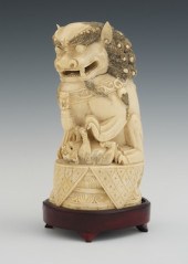 A Large Chinese Carved Ivory F