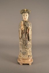 A Large Chinese Carved Ivory &