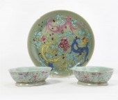 A LARGE CHINESE CELADON PORCEL