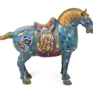 A Large Chinese Cloisonné Enamel