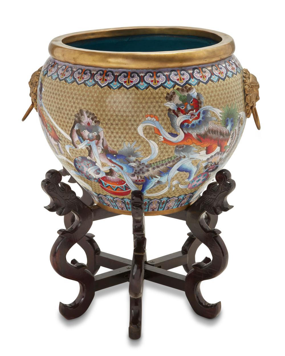 A LARGE CHINESE CLOISONNé
