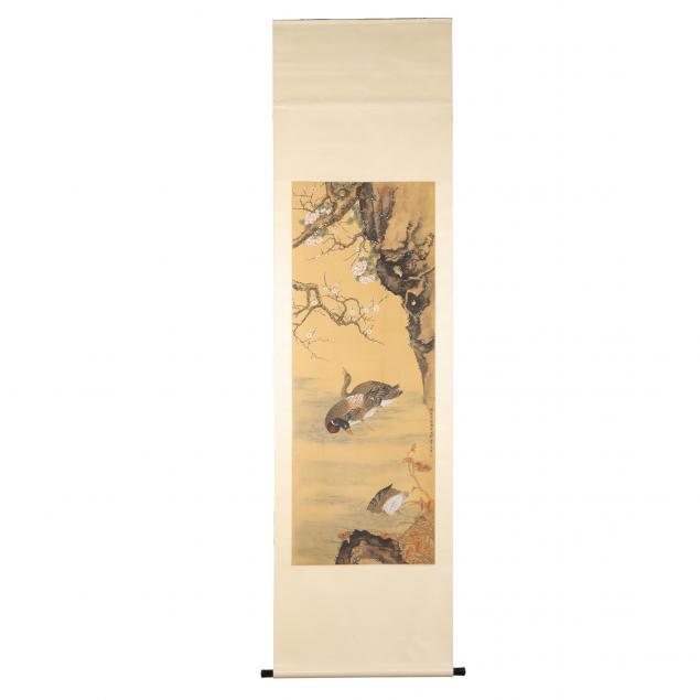 A LARGE CHINESE HANGING SCROLL