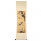 A LARGE CHINESE HANGING SCROLL
