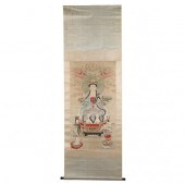 A LARGE CHINESE HANGING SCROLL