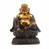 A LARGE CHINESE LAUGHING BUDDH