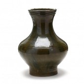 A LARGE CHINESE OLIVE GREEN GL