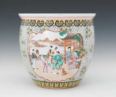 A Large Chinese Porcelain Fish Bowl