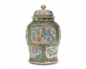 A LARGE CHINESE ROSE MEDALLION