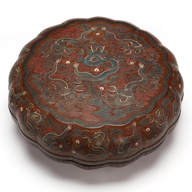 A LARGE CHINESE TIANQI LACQUER