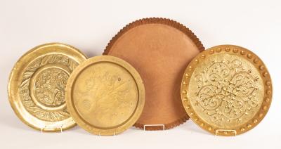 A large circular brass engraved