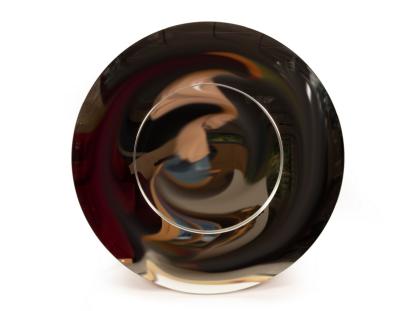 A large circular wall mirror of Art