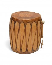 A LARGE COCHITI DRUM, BY MARCE