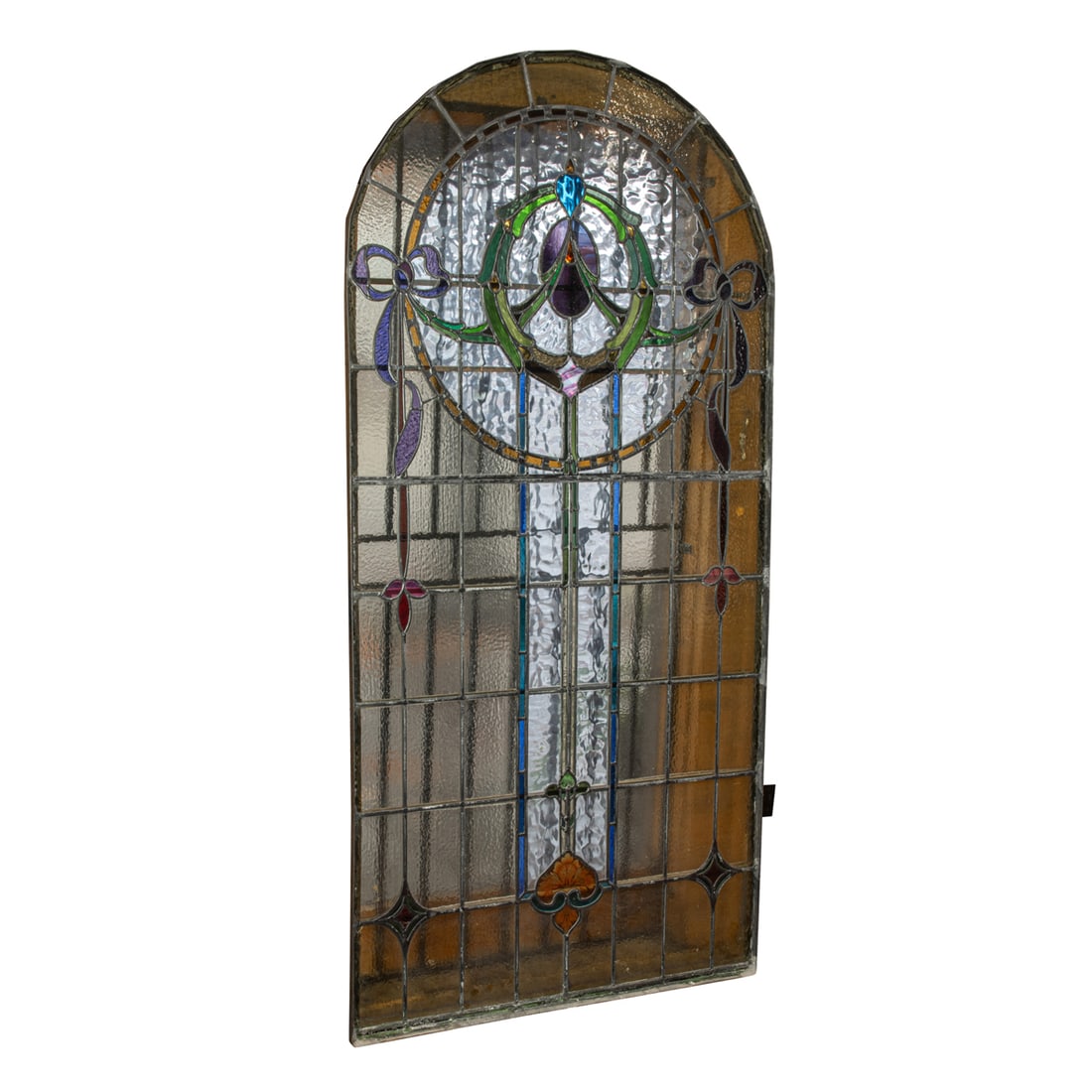 A LARGE CONTINENTAL ARCHED LEADED