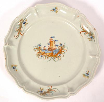 A large Continental faience dish,