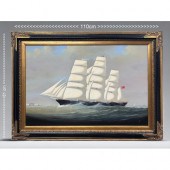 A large 'Cutty Sark' oil on bo