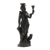 A LARGE DECORATIVE BRONZE STAT