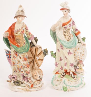 A large Derby figure of Minerva and