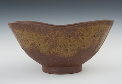 A Large Earthenware Ikebana Bowl