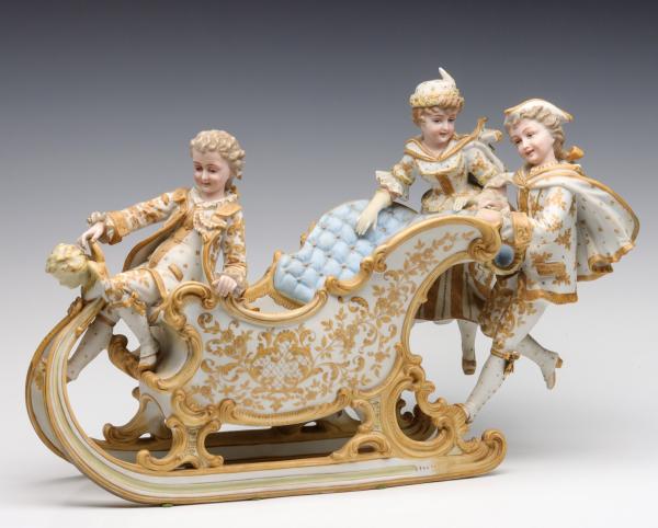 A LARGE, ELABORATE VICTORIAN BISQUE