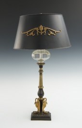 A Large Empire Style Swan Lamp