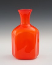 A Large Empoli Cased Glass Vas