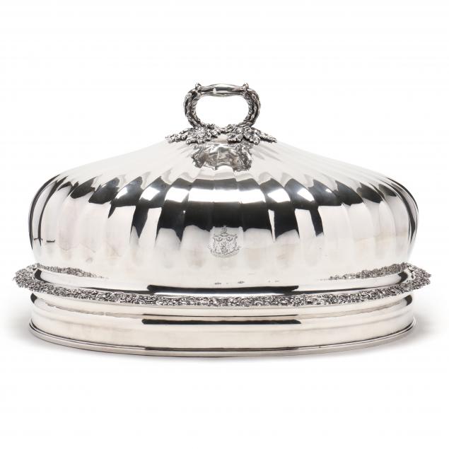 A LARGE ENGLISH SILVERPLATE MEAT