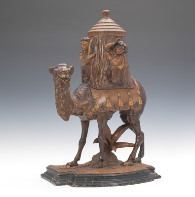 A Large Figural Camel Humidor by
