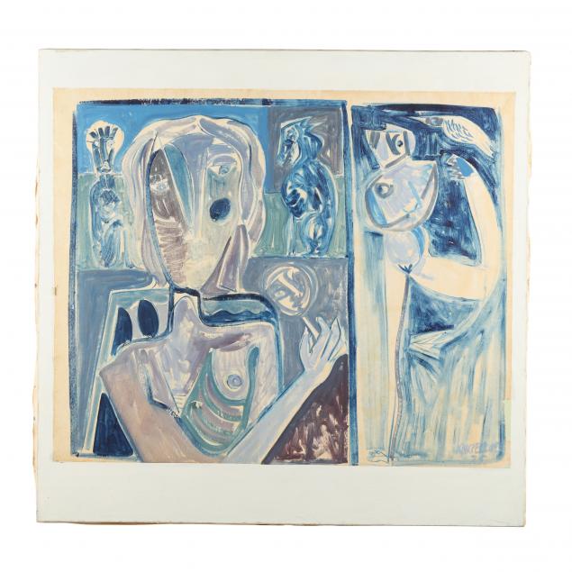 A LARGE FIGURAL PAINTING IN THE