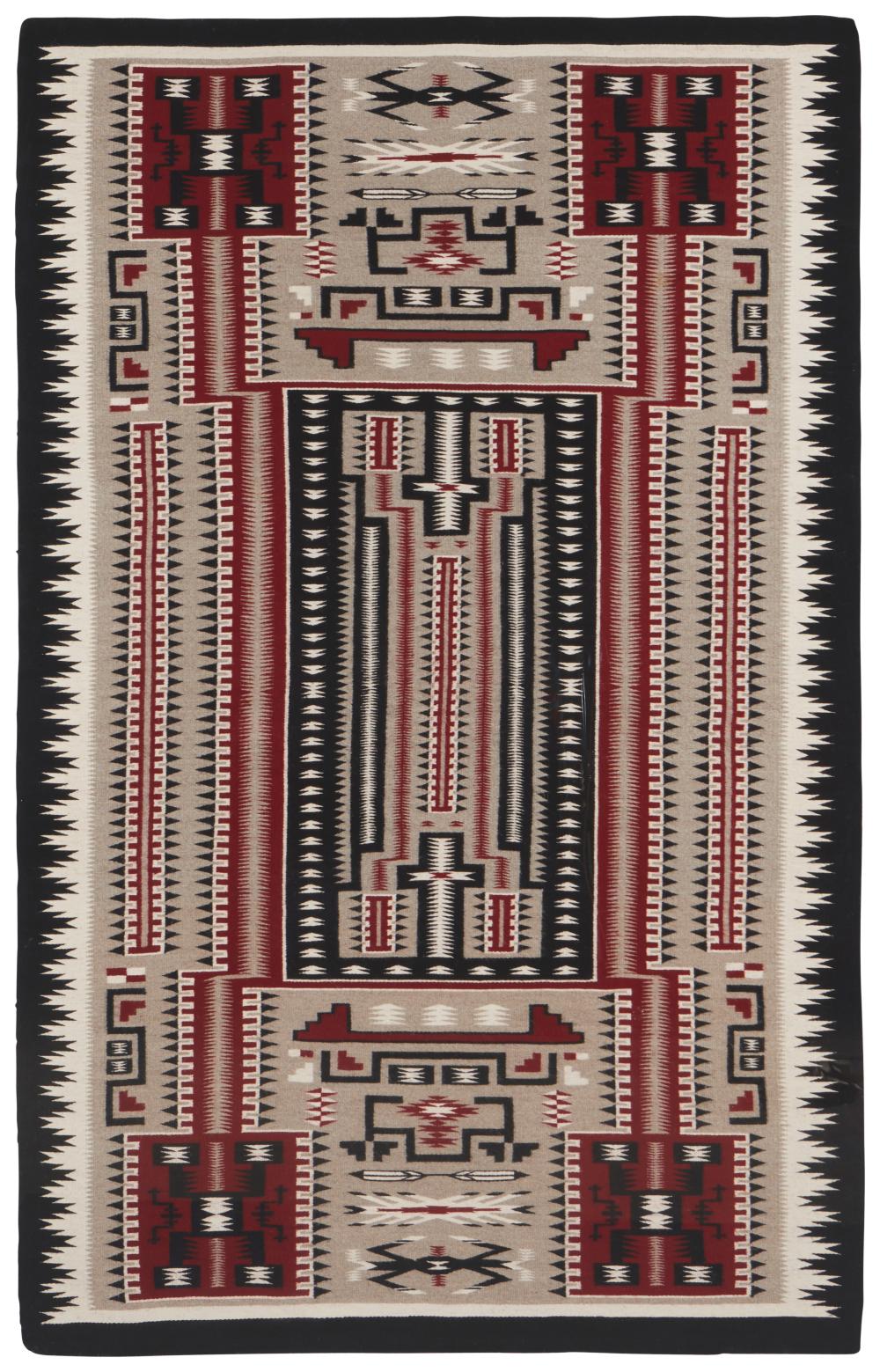 A LARGE FRAMED NAVAJO TEEC NOS
