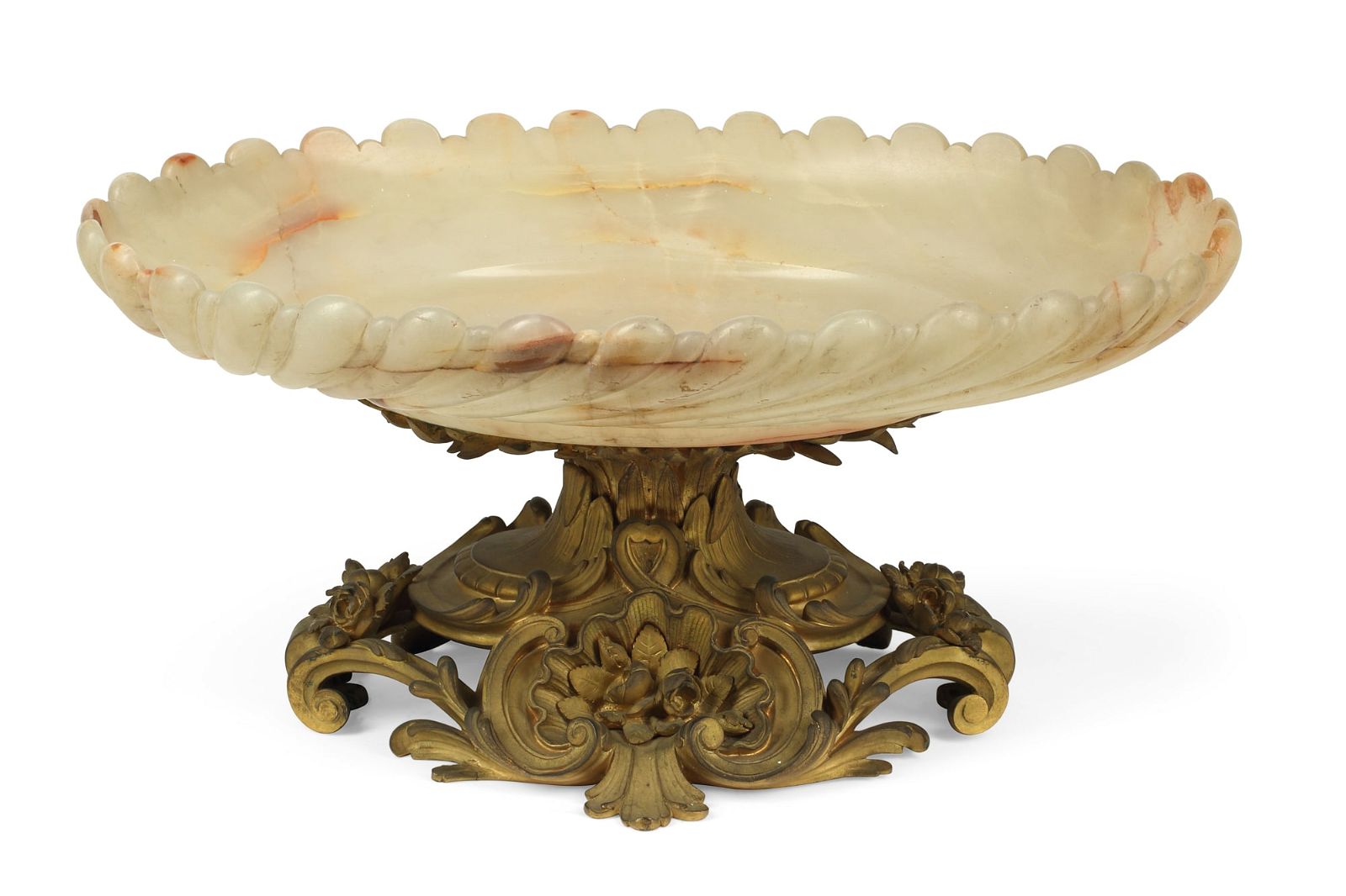 A LARGE FRENCH GILT BRONZE AND