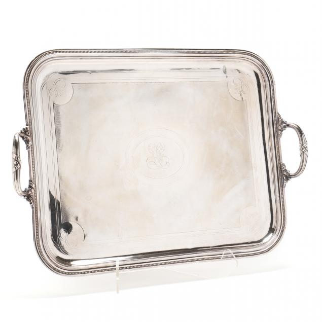 A LARGE FRENCH SILVER-PLATED